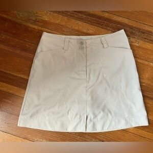 Nike Golf Tour Performance Beige Dri Fit Skort Skirt, Size 6